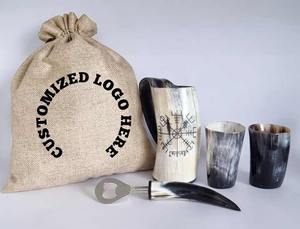 Taza de cerveza de cuerno vikingo de la mejor calidad, nuevo diseño, estilo religioso, artesanías naturales ecológicas - Product Image 3