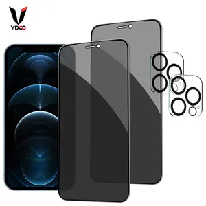 Privacy Anti Gluren 3d Gebogen Hoge Aluminium Siliconen Glas Voor Iphone Gehard Glas 14 Pro Max Cameralens
