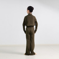D035031 Ensemble de tenue d'entraînement unisexe pour enfants en acrylique avec taille élastique pour la danse classique