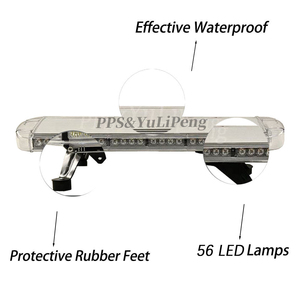 Barre lumineuse d'avertissement d'ambulance d'urgence blanche ambre 56 <span class=keywords><strong>LED</strong></span> montée sur le toit de <span class=keywords><strong>80CM</strong></span> - Product Image 5