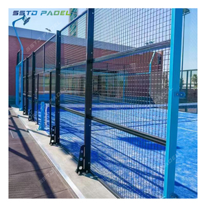 Equipamiento para Pista de Pádel Super Panorámica SSTD, Pistas de Pádel al Aire Libre con Acero y Vidrio Certificados por la CE, 20x10m, Color Negro, Venta de Fábrica - Product Image 3