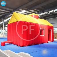 Grande tente de maison gonflable mobile personnalisée Tente de maison gonflable à l'intérieur en bâche de PVC robuste utilisée pour les pubs extérieurs