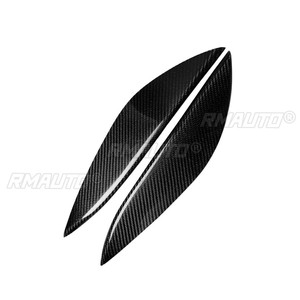 1 par de cubiertas embellecedoras de fibra de carbono auténtica para faros delanteros de coche, tipo ceja/párpado, para Honda Civic 2001 2002 2003, calcomanías para faros de coche - Product Image 3