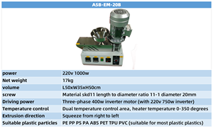 bibo Versatile Material ASB-EM-20B Processing Small <b>Plastic</b> <b>Extruder</b> Machine <b>Plastic</b> for Profile Extrusion - Product Image 2