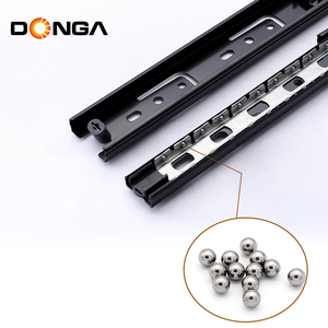 DONGGANG Mecanismo de extensión de mesa <span class=keywords><strong>con</strong></span> rodamientos de bolas y bloqueo, <span class=keywords><strong>correderas</strong></span> telescópicas de 3 pliegues <span class=keywords><strong>para</strong></span> <span class=keywords><strong>cajones</strong></span> - Product Image 4