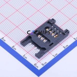 SIM-107B-ARP8 SIM Card Connector SMD Connector Flip Cover Type Mini SIM Card Card Holder 2.5mm - Product Image 1