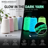 Fil Lumineux pour Tricot, Crochet, Chapeaux, Sacs, Jouets et Projets DIY, Fil qui Brille dans le Noir, Service OEM ODM