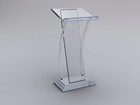 Plataforma LED Acrílica Transparente Moderna para Centro de Mesa de Boda, Diseño Personalizado, Púlpito de Iglesia, Aula Escolar, Plegable, Fácil de Montar