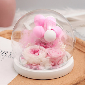 Nuevo Adorno de Rosa Eterna 2026 con Cubierta de Cristal y Globo, Regalo Creativo de Flor Artificial - Product Image 3