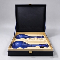 Boîte cadeau pour plusieurs bouteilles d'alcool avec logo personnalisé, couvercle rabattable, base et tiroir, emballage haut de gamme pour Baijiu