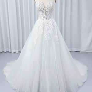 Jancember HX69 Beach Sweetheart encaje tul tela boda vestidos de mujer - Product Image 1