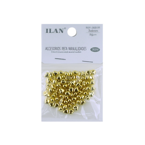Perline in metallo ILAN 3x6mm placcate oro per accessori artigianali - Product Image 2