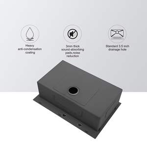 Fregadero de Cocina de Acero Inoxidable 304, Estilo Rústico, 33x22 Pulgadas, de un Solo Tazón, Empotrable, Calibre 16, Superficie Cepillada, Sin Grifo - Product Image 4