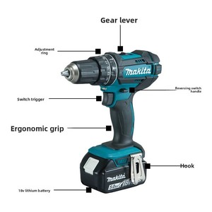 สว่านไขควงไร้สาย <span class=keywords><strong>Makita</strong></span> DDF482Z 18V ของแท้ ขายส่ง เครื่องมือไฟฟ้าระดับมืออาชีพ - Product Image 5