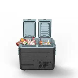 WAYCOOL W/WE55 48L AC100 ~ 240V otomatik çift sıcaklık çift kontrol araba buzdolabı kompresör soğutma sistemi ile