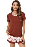 Ensemble de pyjamas RTS pour femmes, vêtements de nuit à manches courtes rafraîchissants, shorts en tricot doux, ensembles de pyjamas en viscose de bambou