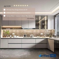 Fabricant d'armoires de cuisine modernes en bois massif, armoires sur mesure pour projet de rénovation de cuisine complète, vente en gros