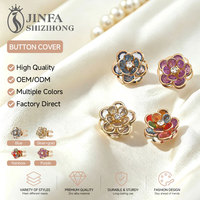 JFRB137 Couvre-boutons d'hortensia de printemps de qualité supérieure Couvre-boutons amovibles sans couture pour chemises et femmes