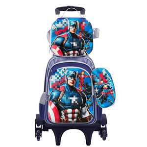 Yeni Shanhaijing Kapibara Üç Parçalı Set Okul Çantası, Kalem Kutusu ve Beslenme Çantası, 2/6 Tekerlekli Okul Çantası Arabasıyla Uyumlu - Product Image 2