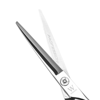 WMARK NG-PS001A/B Professionnel - Ensemble de ciseaux à cheveux ergonomiques avec manche recouvert pour barbier, salon, ciseaux de coiffure en acier inoxydable