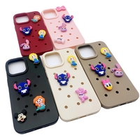 Nouvelle coque de téléphone 3D DIY en forme de personnage de dessin animé, douce, respectueuse de la peau, en ABS PC, résistante aux chocs, compatible avec iPhone, compatible SAM A55
