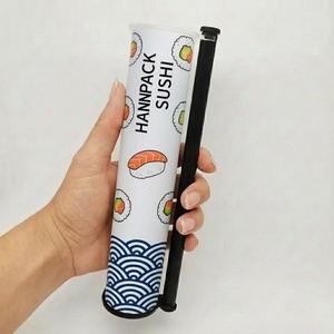 Caja Cilíndrica de Papel Kraft Reciclado de Grado Alimenticio de Alta Gama Personalizada con Diseño Ranurado para Empaque de Pasteles y Sushi, Biodegradable - Product Image 2