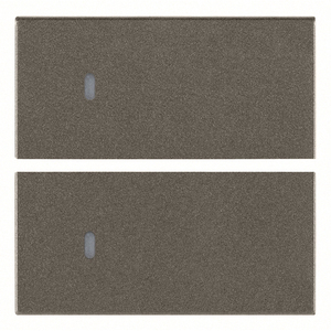 Deux interrupteurs muraux métalliques neutres personnalisés à deux touches, longueur 2M, hauteur 0.6 - Product Image 1