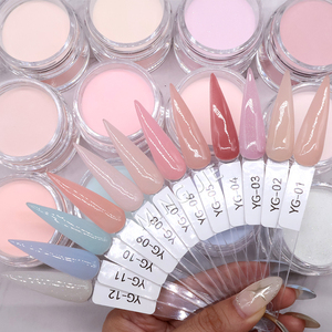 Polvo de uñas acrílico de neón desnudo de etiqueta privada colores luminosos que brillan en la oscuridad polvo acrílico de inmersión para arte de uñas - Product Image 3