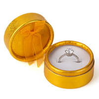Petit mini-emballage en carton de cylindre de ruban de noeud papillon ovale rond boîte à bijoux cadeau