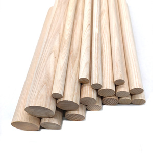 Tringle à <span class=keywords><strong>rideau</strong></span> ronde en bois de qualité supérieure 28MM, finition vernie naturelle, en bois massif, <span class=keywords><strong>sans</strong></span> raccord, de 3FT à 10FT, tringle simple longue - Product Image 3