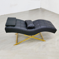 Nouveau design de table de massage pour salon de beauté lit à cils incurvés en cuir rose à base de métal doré