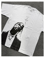 T-shirt personnalisé de haute qualité avec logo Cactus Jack écrit à la main, motif Hip Hop, coupe oversize, manches courtes