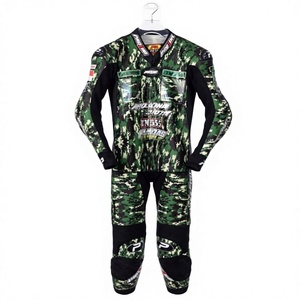 Combinaison de course pour moto en cuir véritable de vache/canguro Ramaha pour homme, 1 pièce, équipement de course en cuir pour la course sur circuit, niveau 2 CE - Product Image 1