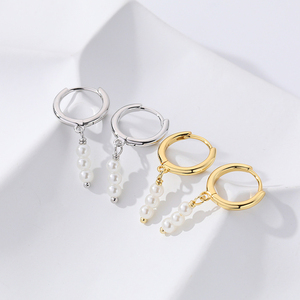 Perhiasan Mewah Perak 925 Berlapis Emas Anting Stud Drop Hoop Anting Gantung Grosir Fashion S925 Set Anting untuk Wanita - Product Image 4