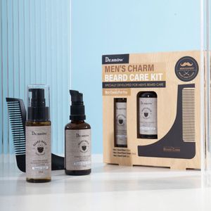 In Stock Low MOQ Beard Growth Kit Massage Oil Kit for Bead & Hair Growth Serum Oil Comb Gift Set Special for Men Facial Set OEM - Product Image 5