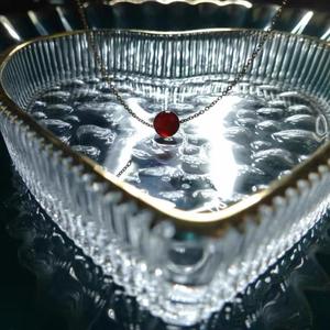 Collar con Colgante de Ágata Roja Dulce, Chapado en Oro de 18K y Plata 925, Cadena Blanca Versátil para Mujeres a la Moda, Ceremonia de Apertura - Product Image 3