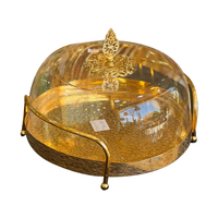 Vente en gros de chariot de chambre de cuisine royale arabe de luxe du Moyen-Orient chariot de service d'hôtel chariot de thé royal à 3 étages doré antique