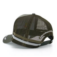 Casquette Trucker Snapback en Coton Haute Qualité à 5 Panneaux avec Logo Brodé et Rayures Latérales – Style Australien