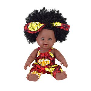 Poupée bébé réaliste en PVC noir de 30 cm, fabriquée en Chine, imperméable, corps entier en silicone, jouet de mode doux pour enfants - Product Image 1