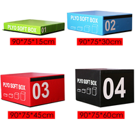 Caja de espuma para hacer ejercicio, juego de softbox de 4 niveles, ajustable, plyo