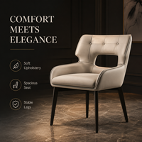 Chaise de salle à manger rembourrée moderne avec pieds en bois pour restaurant, hôtel, café, bar, salon, bureau, banquet, mobilier commercial