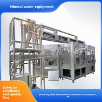 Ensemble complet entièrement automatique d'équipement de mise en conserve d'eau minérale Ligne de production d'eau pure pour bouteilles de jus de boissons Cosmétiques