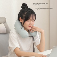 Oreiller de voyage pour le cou en mousse à mémoire compressée pour avions Oreiller cervical de voyage pour le cou en gros