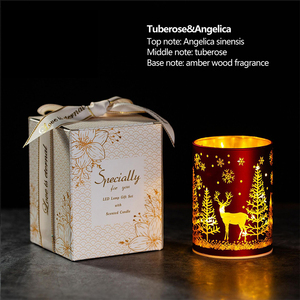 Vela <span class=keywords><strong>LED</strong></span> Aromática para el Hogar, Vela de Pilar Hecha a Mano con Aroma Personalizado para Navidad, Halloween, Diwali y Otras Festividades - Product Image 2