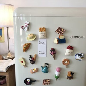 Wholesale Cute Resin <b>Fridge</b> Magnet 3D Simulated Food Magnet Stickers Soft PVC Rubber Resin <b>Fridge</b> Magnet - Product Image 1