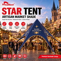 Tente de réception FEAMONT Star Gazebo, auvent imperméable pour l'hôtellerie, les centres de villégiature, les hôtels, les cafés, les bars, protection solaire extérieure, impression personnalisée, OEM, ODM