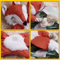 Jouet en peluche pour animaux de compagnie avec nœud et bruit froissé, en coton, pour chat et chien, idéal pour les jeux interactifs et les batailles de traction
