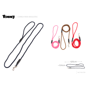 Guinzaglio per cani Yommy Pet, corda in nylon da 120 cm con clip in metallo - Product Image 1