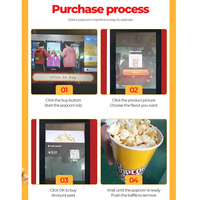 LIFUN Guangzhou Fabricant Distributeur Automatique de Popcorn en Acier Inoxydable, Fonctionnant aux Pièces et Billets, Machine à Popcorn Entièrement Automatique 65 Tasses