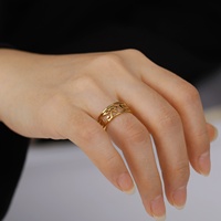 Antiguo Egipto Ojo de Horus anillo hueco Ra Udjat anillos de dedo accesorios Ankh Cruz joyería de acero inoxidable para mujeres y hombres